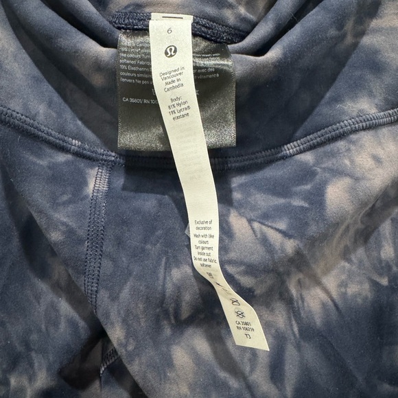 Lululemon Align HR 25” Pant Diamond Dye Pitch Grey Graphite Size 6 NWT - Picture 3 of 6